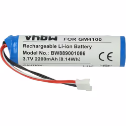 vhbw - the clever way - Batteria ricaricabile di ricambio, compatibile e di alta qualità, ad alta capacità, per lettore di co ...