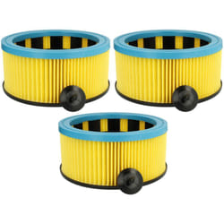 vhbw 3x filtro a pieghe piatte compatibile con Metabo ASA 1202, ASA 32 L, AS 1200, AS 20 L, ASA 1201 aspirapolvere - Cartuccia filtrante