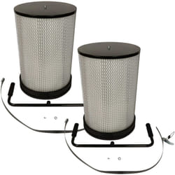 vhbw 2x Filtro per polveri sottili compatibile con BAMATO AB-1500CF impianto di aspirazione - cartuccia filtrante con spazzola per la pulizia