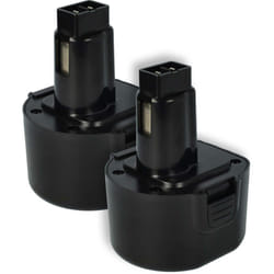 2x batteria compatibile con Dewalt DW955, DW955K, DW955K-2 attrezzo da lavoro (1500 mAh, NiMH, 9,6 v) - Vhbw