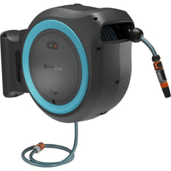 Gardena - Avvolgitubo da parete a batteria PowerRoll xxl power for all solo: tubo da 40 m, riavvolgimento automatico, senza batteria (18645-55)
