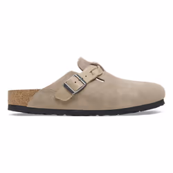 Mules Boston beige per donna di Birkenstock in sughero.