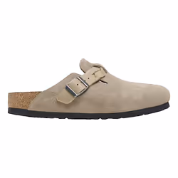 Mules Boston beige per donna di Birkenstock in sughero.
