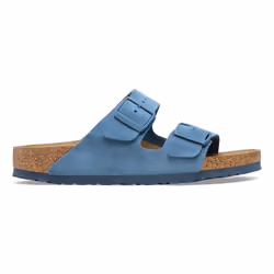 Classico sandalo Arizona BIRKENSTOCK in pelle scamosciata blu per adulti.