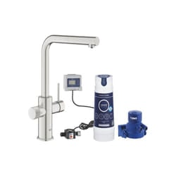 Rubinetto Cucina Grohe Blue Pure Minta Cromo Spazzolato Bocca a l con Doccetta Estraibile 1000141 Cromato Spazzolato