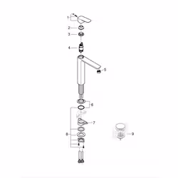 GROHE 1017290000 sistema di doccia 1 testina/e Cromo - Vista aggiuntiva 4