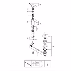 GROHE 1017490000 sistema di doccia 1 testina/e Cromo - Vista aggiuntiva 4