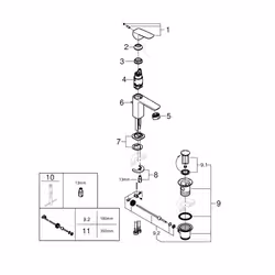 GROHE 1017302430 sistema di doccia 1 testina/e Nero - Vista aggiuntiva 5