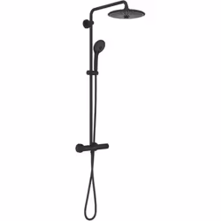 Sistema doccia con termostato include Miscelatore doccia termostatico colore: phantom black Finitura GROHE Long-Life cartucci ...