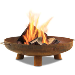 Ciotola per fuoco ø 70 cm, effetto ruggine, focolare da esterno a tre gambe per giardino e terrazzo - Bbq-toro