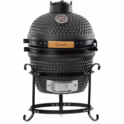 Griglia Kamado BBQ-Toro a carbone Ø 32 cm ´HAIIRO´, grigio opaco, bubble frosted glaze Una griglia in ceramica a carbonella d ...