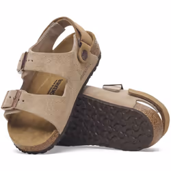 Sandali bambini BIRKENSTOCK MILANO HL KIDS TAUPE, SUEDE LEATHER - CALZ. S Marrone - 32 - Vista aggiuntiva 3