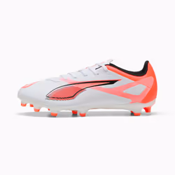 PUMA Ultra 5 Play FG/AG, Calcio, Unisex, Arancione, Bianco, Adulto, Fantasia, Chiusura con lacci