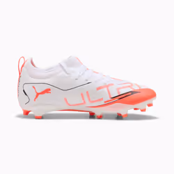 PUMA Ultra 5 Match FG/AG Jr Calcio Unisex Arancione, Bianco - Vista aggiuntiva 5