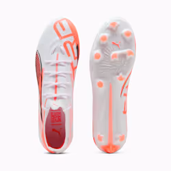 PUMA Ultra 5 Pro FG/AG Calcio Unisex Arancione, Bianco - Vista aggiuntiva 4
