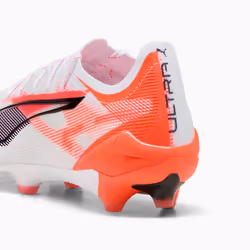 PUMA Ultra 5 Ultimate FG Calcio Unisex Arancione, Bianco
