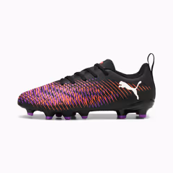 PUMA Future 8 Play FG/AG Jr, Calcio, Unisex, Nero, Multicolore, Bambino, Fantasia, Chiusura con lacci
