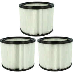3x elemento filtrante compatibile con Metabo asa 25 l pc, 30 l pc Inox aspiratore secco/umido - Vhbw