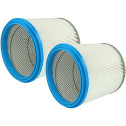Vhbw - set da 2x filtro a pieghe piatte compatibile con Metabo asr 1250, ask 1005 aspirapolvere - Cartuccia filtrante