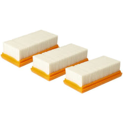 Set 3x filtro a pieghe piatte compatibile con Nilfisk Attix 33-2L ic Mobile aspirapolvere - Filtro aria raffreddamento motore - Vhbw