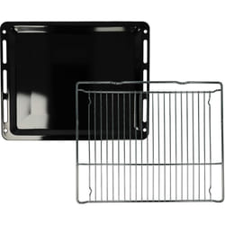 Vhbw - 1x teglia da forno, 1x griglia (set da 2pz. ) compatibile con Siemens HB675GBS1/05, HB676G0S1/28 forni - 45,5 x 36,1 / 37,5 x 3 cm