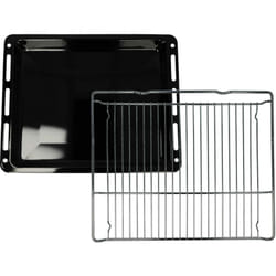 Vhbw - 1x teglia da forno, 1x griglia (set da 2pz. ) compatibile con Bosch HBG8769B6/35, HBG8755C0/93, HBG8755S1/63 forni - 45,5 x 37,5 x 4 cm