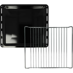 Vhbw - 1x teglia da forno, 1x griglia (set da 2pz. ) compatibile con Zanker ZH7430, ZH7513, ZH7515, ZH7528, ZH7529, ZH7629 forni - 42,2 x 37 x 2 cm