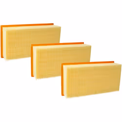 vhbw - the clever way Set di 3x filtro a pieghe piatte per aspirapolvere multiuso e industriale - Realizzato con precisione p ...