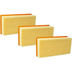 3x filtro a pieghe piatte compatibile con Kärcher nt 14/1 Ap Te Advanced, nt 14/1 Ap Advanced aspirapolvere - Elemento filtrante - Vhbw