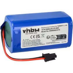 vhbw - the clever way - Batteria ricaricabile di ricambio, compatibile e di alta qualità, ad alta capacità, per robot aspirap ...