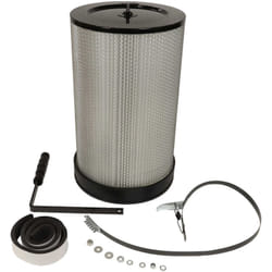 Filtro per polveri sottili compatibile con Metabo spa 1701 w, 1702 w impianto di aspirazione - cartuccia filtrante con spazzola per la pulizia - Vhbw