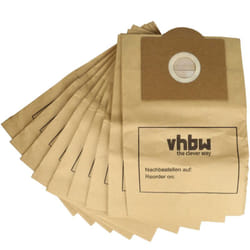 10x sacchetto compatibile con Rowenta ZR76, ZR765 aspirapolvere - carta, 32cm x 19cm color sabbia - Vhbw