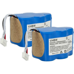 Vhbw - 2x batteria compatibile con Ecovacs Deebot D66, D68, D62s, D62, D63, D630, D650, D660, D680, D65, D710 home cleaner (3300mAh, 6V, NiMH)