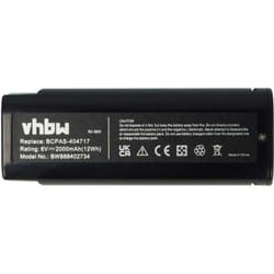 vhbw batteria compatibile con Paslode Impulse IM360Ci Li, IM50 F18, IM45GN, IM45 CW utensile elettrico, chiodatrice a nastro (2000 mAh, NiMH, 6 V)