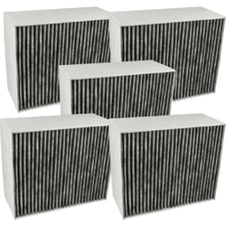 Vhbw - 5x filtro a carboni attivi sostituisce Bosch DZZ1XX1B6, 00678460, DSZ5201 per cappe aspiranti - 22,7 x 18,9 x 10 cm