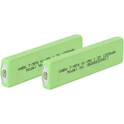 2x celle batteria compatibile con Sony MZ-R501, MZ-NH900, MZ-R55, MZ-R500 lettore CD/Minidisc (1100mAh, 1,2V, NiMH), button top, 7/5F6 - Vhbw