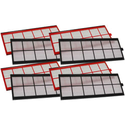 Set di 8x filtri compatibile con Zehnder ComfoAir 300 Standard sistema di ventilazione - Filtri G4 / F7, 50 x 17 x 1 cm, bianco / rosso / nero - Vhbw