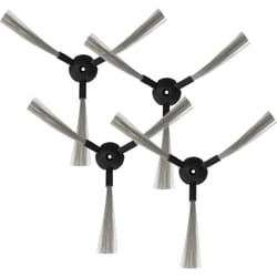 Vhbw - 4x spazzola laterale compatibile con Hoover Robo.com2 robot aspirapolvere - Set spazzole, grigio / nero