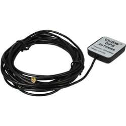 Vhbw - antenna gps compatibile con Garmin Nüvi 760, Nüvi 710, Nüvi 660, nüvi 670 navigatore con connettore mcx - Base magnetica, 5 m, nero
