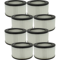 8x filtro compatibile con Monzana (tutti modelli di aspiracenere) aspiracenere - filtro hepa nero / bianco - Vhbw