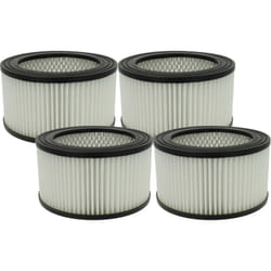 4x filtro compatibile con PowerPlus POWX3010, POWX3000, POWX312, POWX3013 aspiracenere - filtro hepa nero / bianco - Vhbw