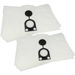vhbw 10x sacchetto compatibile con Starmix GS T 1020, GS T 1120 RT aspirapolvere - microfibra, volume di 20 l, 31cm x 51cm Bianco