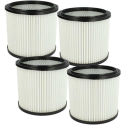 4x filtro a pieghe piatte compatibile con Metabo ASA9001, as 8000, asa 9001 aspirapolvere - nero / bianco - Vhbw
