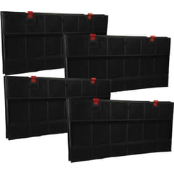 Vhbw - 4x filtro a carboni attivi compatibile con Bosch DKE622A, DKE622A/01, DKE625A, DHI932EEU, DHI935E, DHZ3390 cappe aspiranti - 43 x 21,7 x 3,3 cm