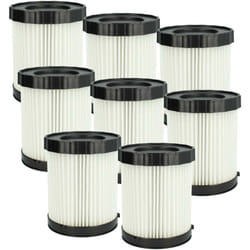 8x filtro a pieghe piatte compatibile con Fein asbs 18-10, asbs 18-10 as aspirapolvere - bianco - Vhbw