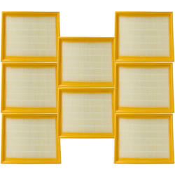 8x filtro compatibile con Festool Turbo ii, vcp, HF-CT48 aspirapolvere - filtro hepa giallo / bianco - Vhbw