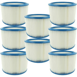 8x elemento filtrante sostituisce Nilfisk 107400562 per aspiratore secco/umido - Vhbw