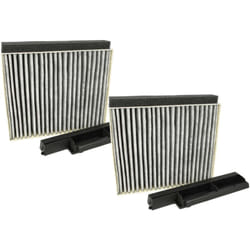 2x filtro a carboni attivi compatibile con Bosch DWB66DM50B/01, DWB66FM50/01, DWB66IM50, DWB66IM50/01 cappe aspiranti + telaio di supporto - Vhbw
