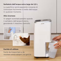 Bosch Dry 4000 2,5 L 40 dB Nero, Bianco - Vista aggiuntiva 5