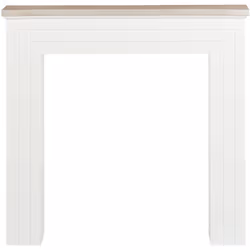 Cornice per caminetto in stile cottage. Aggiungi calore ed eleganza al tuo ambiente con questa cornice per camino dotata di u ...